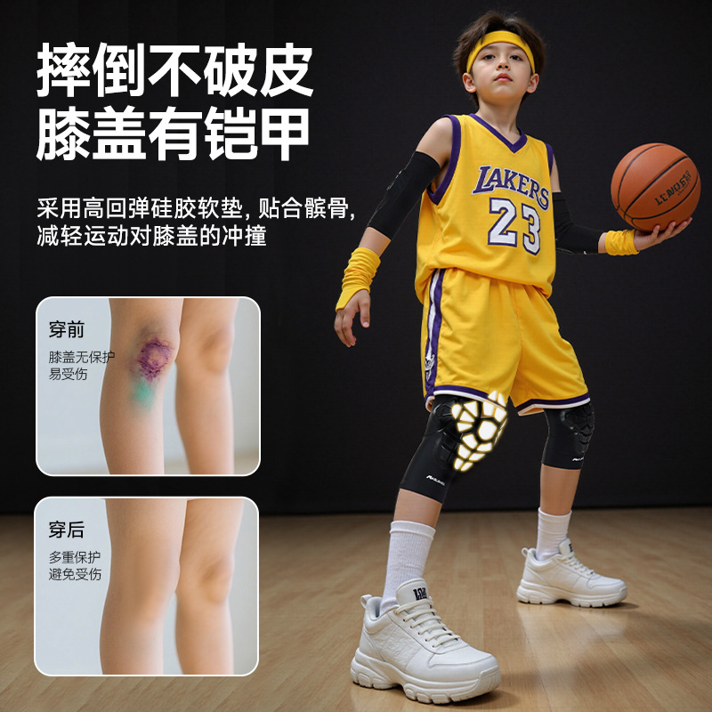 Rodilla protector de codo para niños baloncesto de verano ciclismo anti-caída cubierta protectora profesional rodilla protector cubierta articulada para niños
