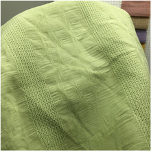 新款全棉纱罗大提花面料 梭织日韩女装上衣裙子布料蜂巢宽条纹布