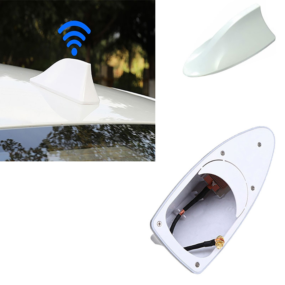 Car Decoration Shark Fin Universal Antenna, Radio-Specific Antenna, Car Roof Spoiler Antenna Modification, No Drilling Required