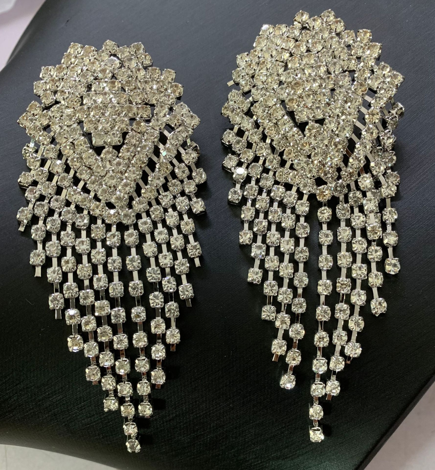 1 Pair Quantity Wedding, Banquet, Engagement, Cocktail Party Occasion 1 Pair Glam Tassel Copper Rhinestones Drop Earrings