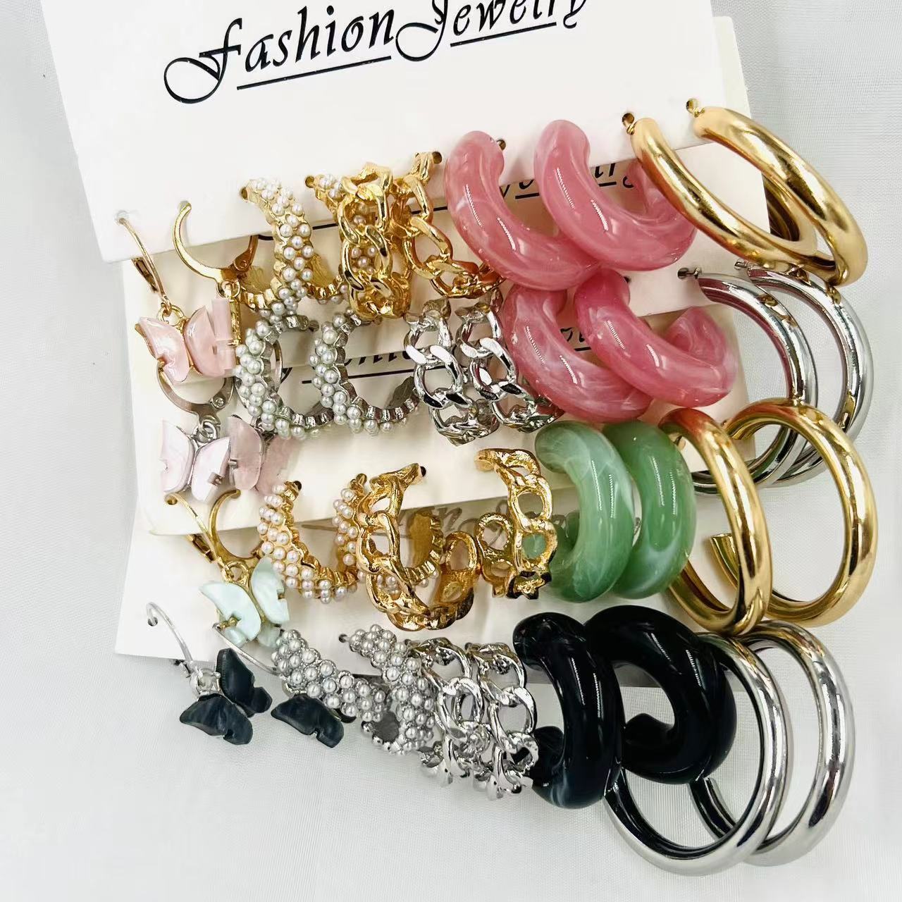 Earring Acrylic Hoop Stud Drop Dangle Earrings Set Earrings suit