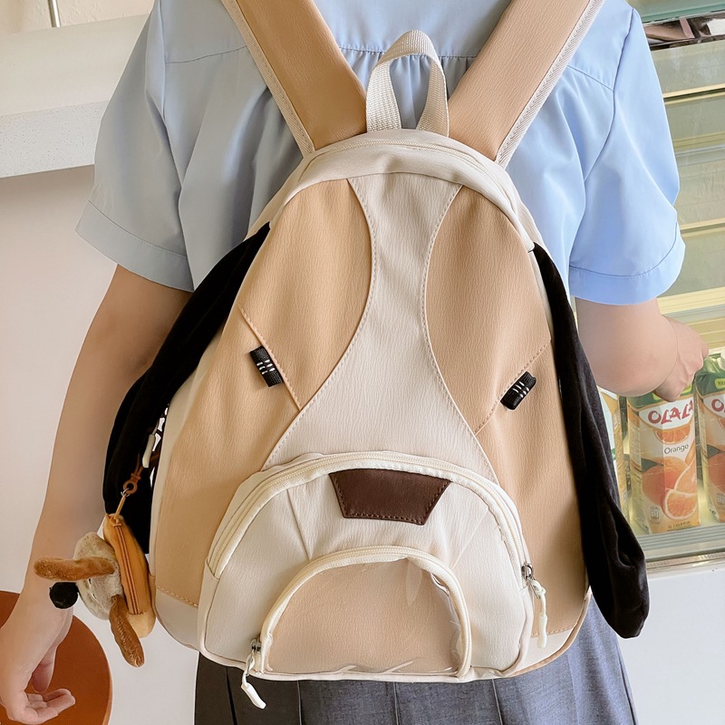 2024 nueva mochila de dibujos animados para estudiantes de secundaria y preparatoria, mochila de ocio de gran capacidad, bolsa de viaje de viaje al por mayor