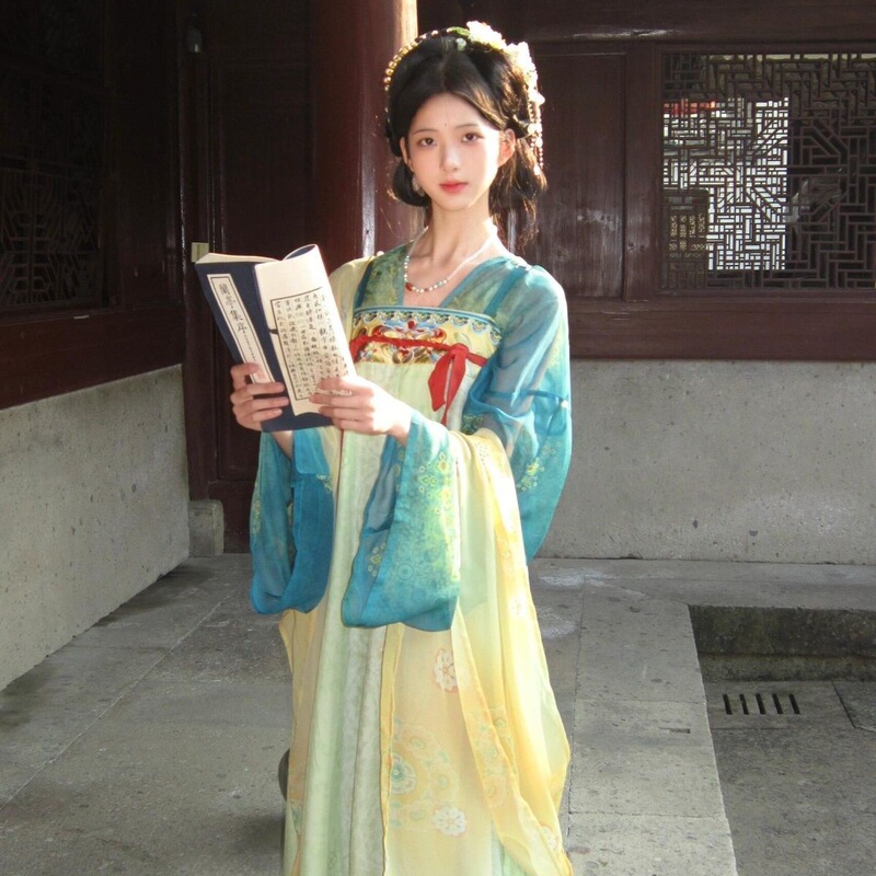 New Han Dynasty [Chunchen Jin] Spring Tang Dynasty Restored Chest-Length Skirt Suit Shawl Han Dynasty Women's Clothing