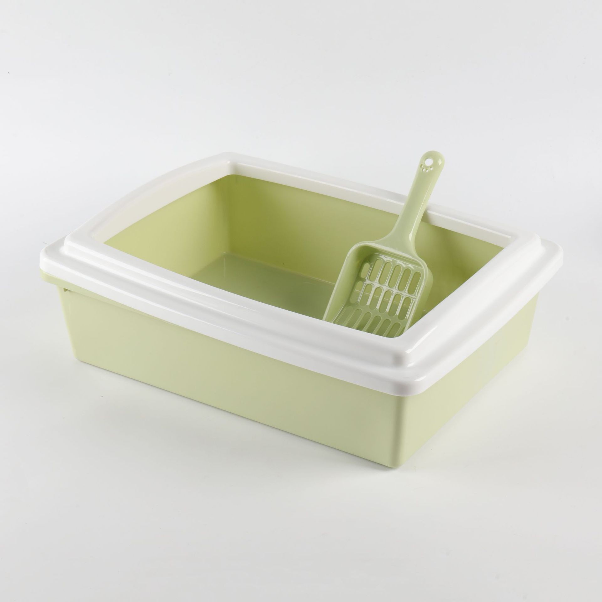 Cuenca de arena para gatos anti-splash semi-cerrado inodoro para gatos limpio cuadrado de arena para gatos enviar pala de arena para gatos cuenca de arena para gatos mayorista