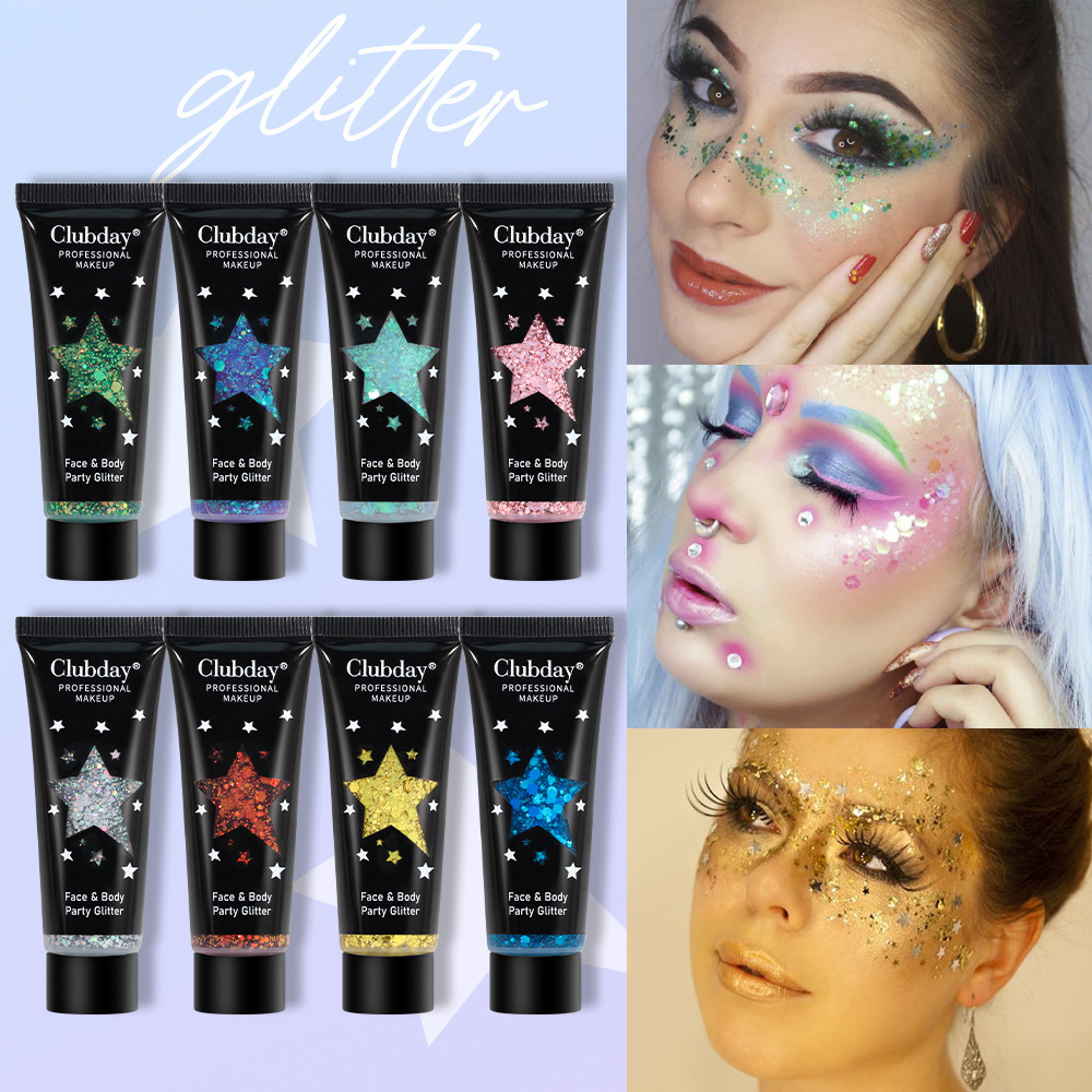 Gel di bellezza liquido con paillettes corpo Trucco natalizio camaleonte ombretto_voghion.com