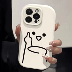 軽蔑表情適用16promaxアップル携帯ケース15転倒防止14高級13かわいいiPhone12がおかしい