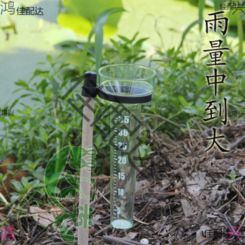 园林室式量雨器雨量观测记录小木棍随处可插农技员工具