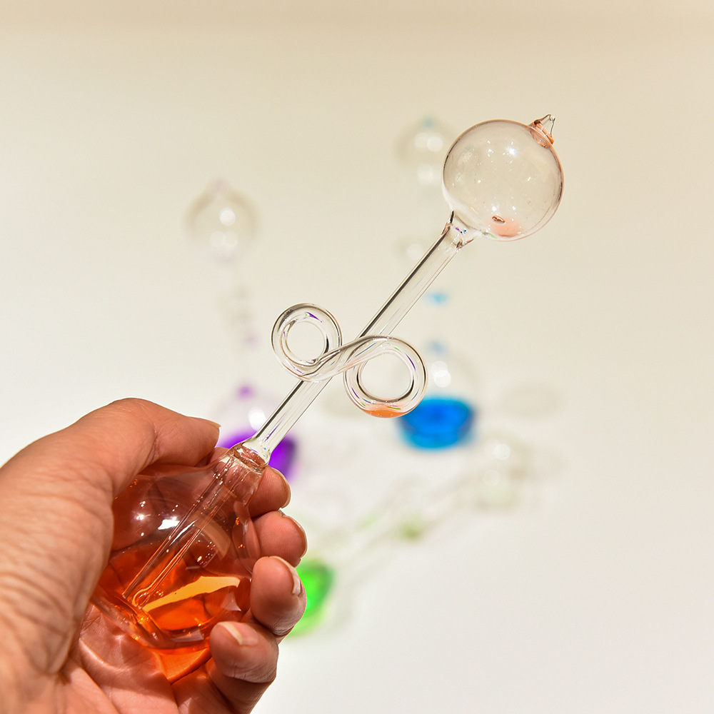 Termómetro de vidrio de amor experimento de ciencias físicas creativo de Franklin termómetro de hierva de mano