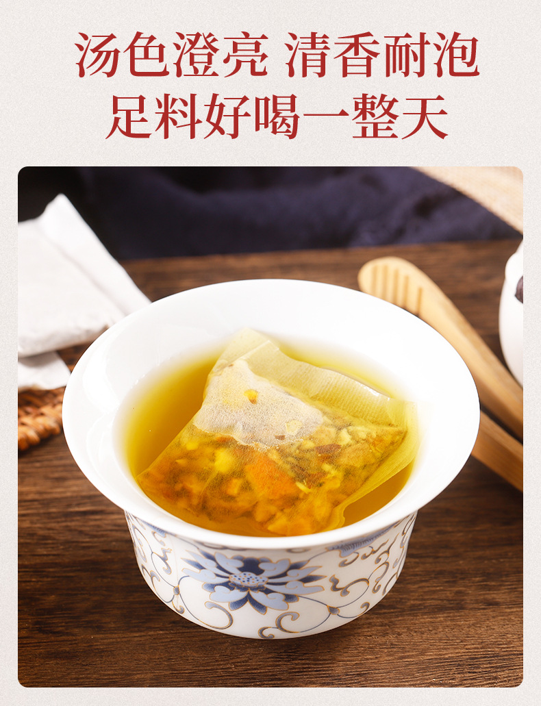 Poria Dandelion Herbal Tea Bag Blend Fu Ling Pu Gong Ying Cold Brew Wellness Tea 150g 30 Bags overview