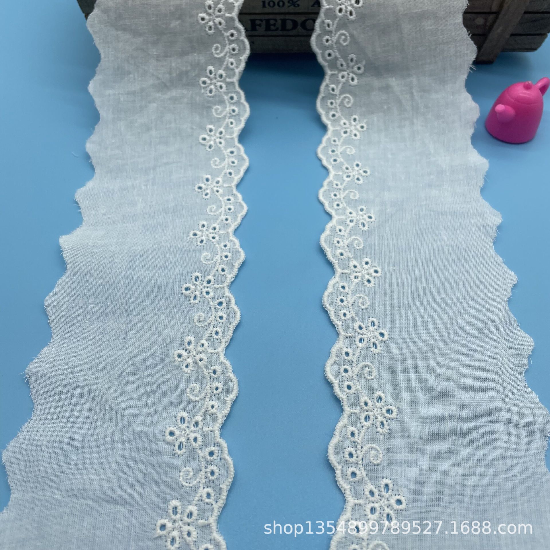 刺绣花边厂现货批发6.3cm全棉布雕孔波浪形花边各种款式欢迎咨询