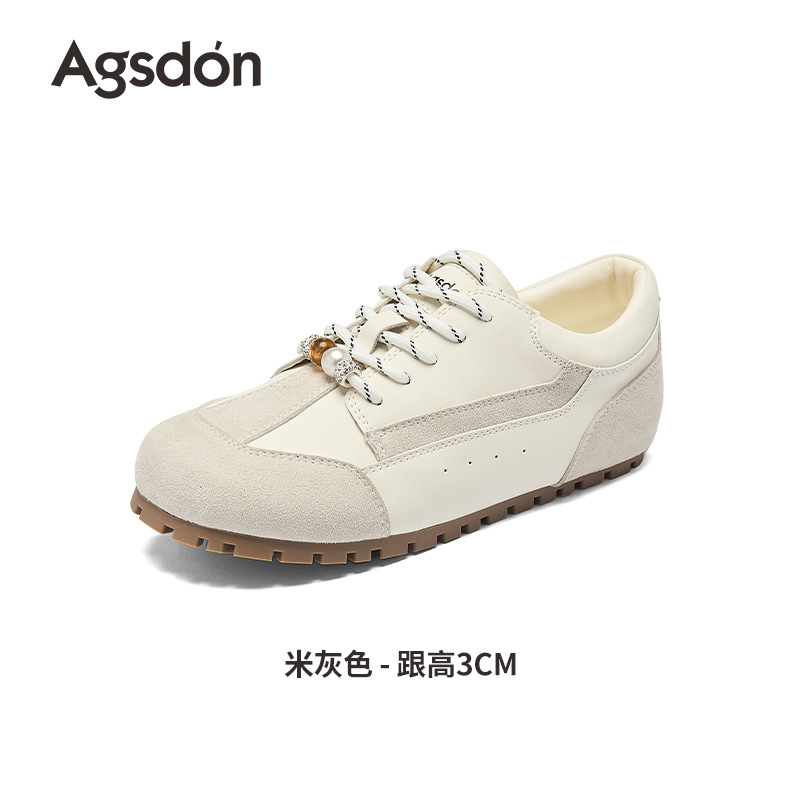 Zapatos de entrenamiento de la mujer 2025 nuevo otoño retro con suela gruesa zapatos blancos pequeños Gump zapatos deportivos