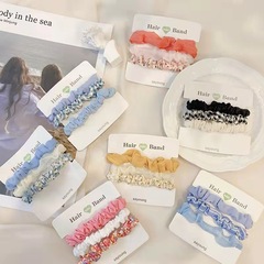 Eugene Sheer Small Intestine Circle Set High Elastic Macaron Color Series Hairband Damage-Free Hair Bun Versatile Hair Tie Wholesale