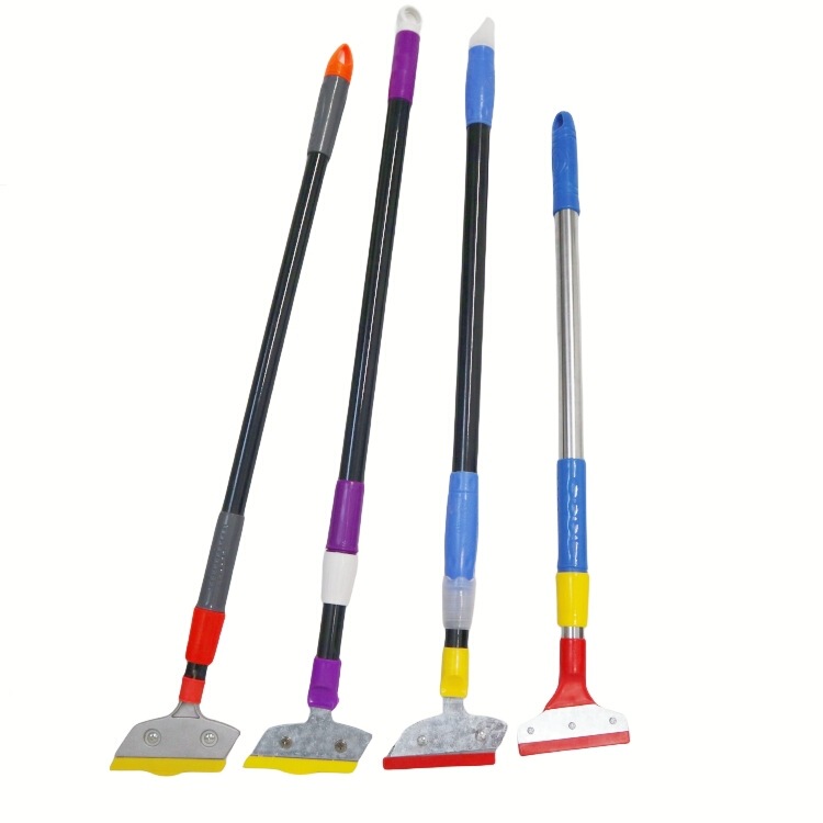 Telescopic Cleaning Knife Stainless Steel Scraper for Glass, Tile, and Floor Stain Removal, Telescopic Rod for Wall Cleaning