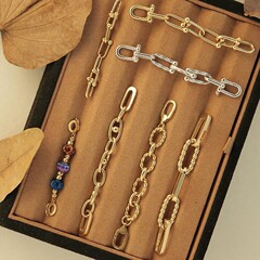 延長チェーンの金色のシンプルなファッションチェーンの部品の大衆は馬蹄の波塞冬を設計して、個性の軽い豪華なチェーンを合わせます。