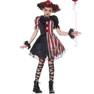 S-Xl Kidsren's Halloween Costume Clown Ghost Cos Costume Dress Party Funny Carnival Performance Costume