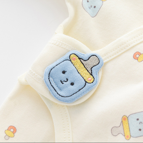 Newborn onesie baby boneless harem autumn and winter pure cotton newborn monk suit romper suit Velcro baby clothes