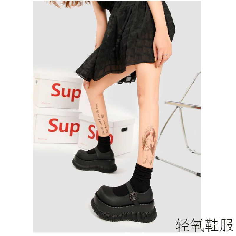 2025日系复古增高玛丽珍鞋女千禧辣妹松糕大头鞋厚底娃娃鞋ins|undefined