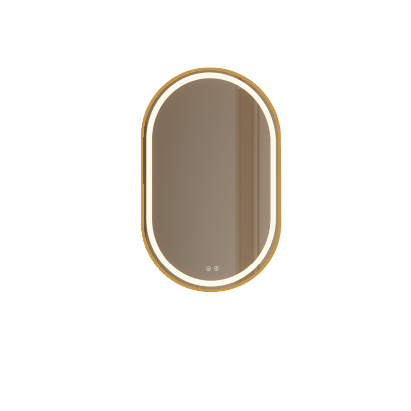 espejo de baño LED oval anti-nebble inodoro梳妆台 maquillaje iluminante pantalla táctil espejo inteligente gabinete espejo image 6