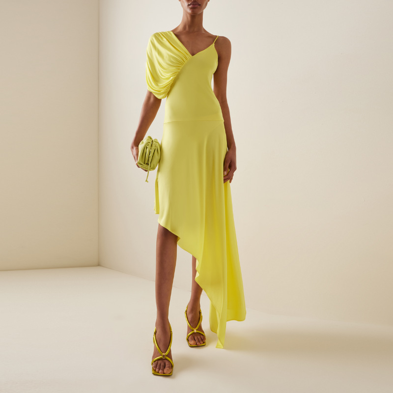 GraceChic GraceChic 2024 European And American New One-Piece Swimsuit For Women With Puff Sleeves, Solid Color, High-End Feel, Cross-Border_voghion.com