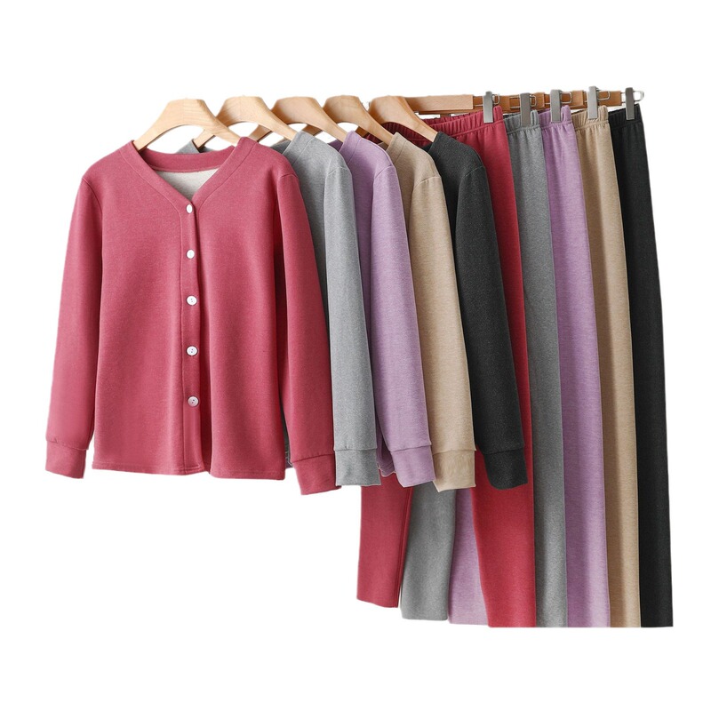 Y Encrypted Pajamas Women's Casual suit Elegant Small Lapel Cardigan Underwear Solid Color Soft Wool Silk Home Y Encrypted Pajamas Women's Casual suit Elegant Small Lapel Cardigan Underwear Solid Color Soft Wool Silk Home