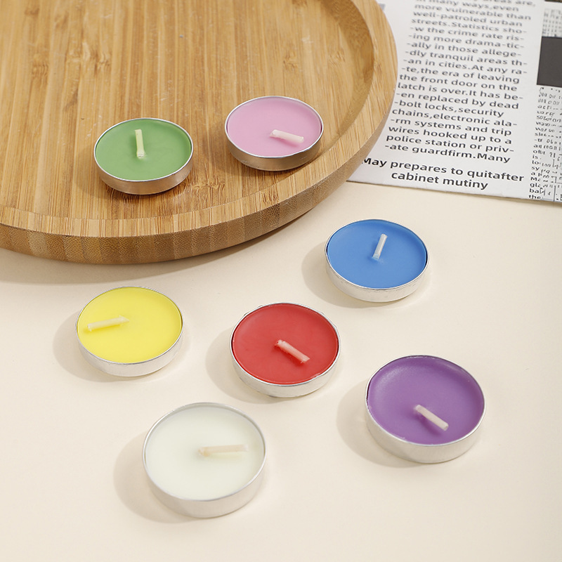 Vela de chá redonda vintage perfumada, ideal para decoração de hotéis, pedidos de casamento e confissões (venda por atacado)._voghion.com