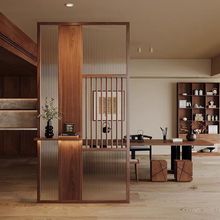实木玻璃新中式隔断入户客厅沙发遮挡洗手台卫生间遮挡屏风批发