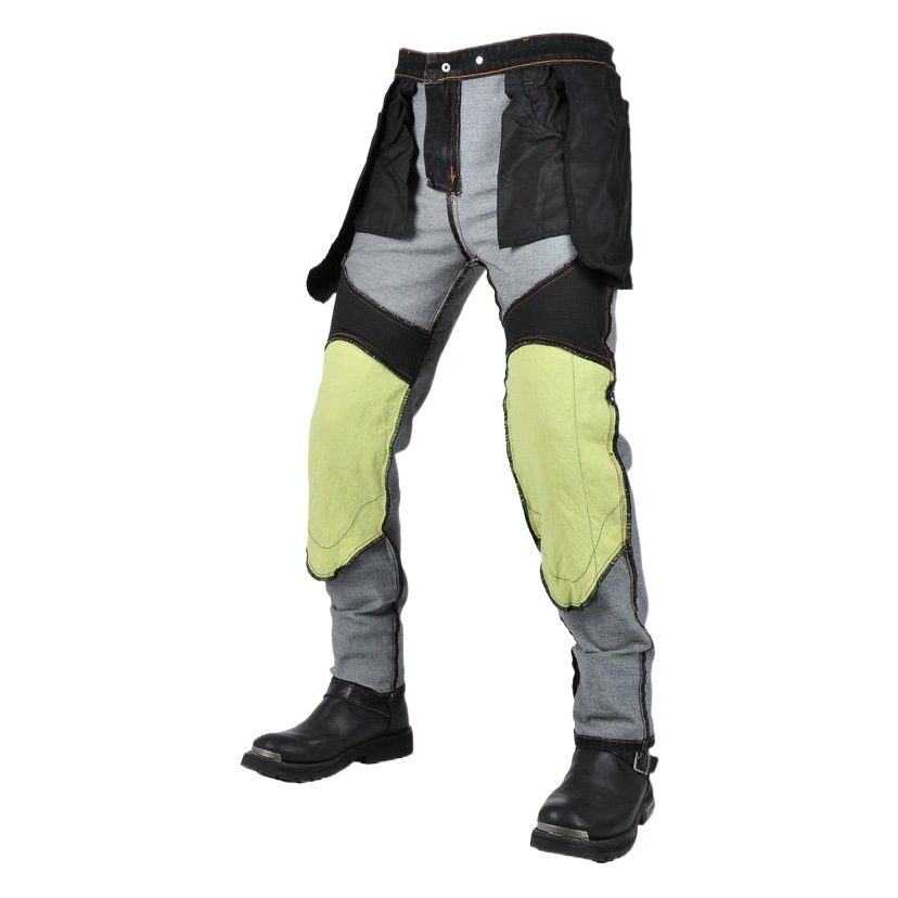 Pantalones vaqueros de la motocicleta de los hombres retro casual anti-caída pantalones estiramiento ciclismo pantalones Kevlar anti-desgarro pantalones de la motocicleta