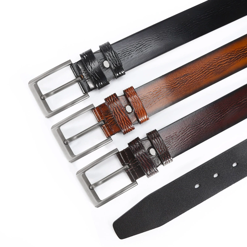 Men's retro belt, leather universal trousers for leisure, European style, simple and elegant design, wholesale