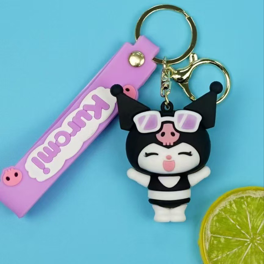 Perro de orejas grandes Melody KT gato pudín perro Kolomi caricatura de silicona llavero colgante bolsa colgante caja ciega regalo