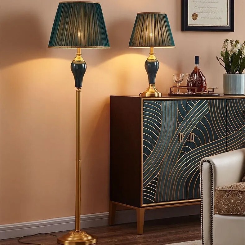 American Floor Lamp Creative Guest Bedroom Bedside Vertical Table Lamp Ceramic Decorative Floor Lamp American Floor Lamp Creative Guest Bedroom Bedside Vertical Table Lamp Ceramic Decorative Floor Lamp