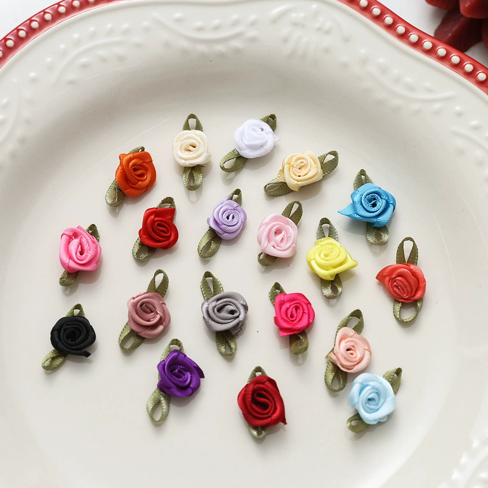 Полиэфирная лента плюс листовая роза аксессуары для волос, аксессуары для бантов, ремесло, мелкая цветочная одежда, головная уборка, нижнее белье, украшение