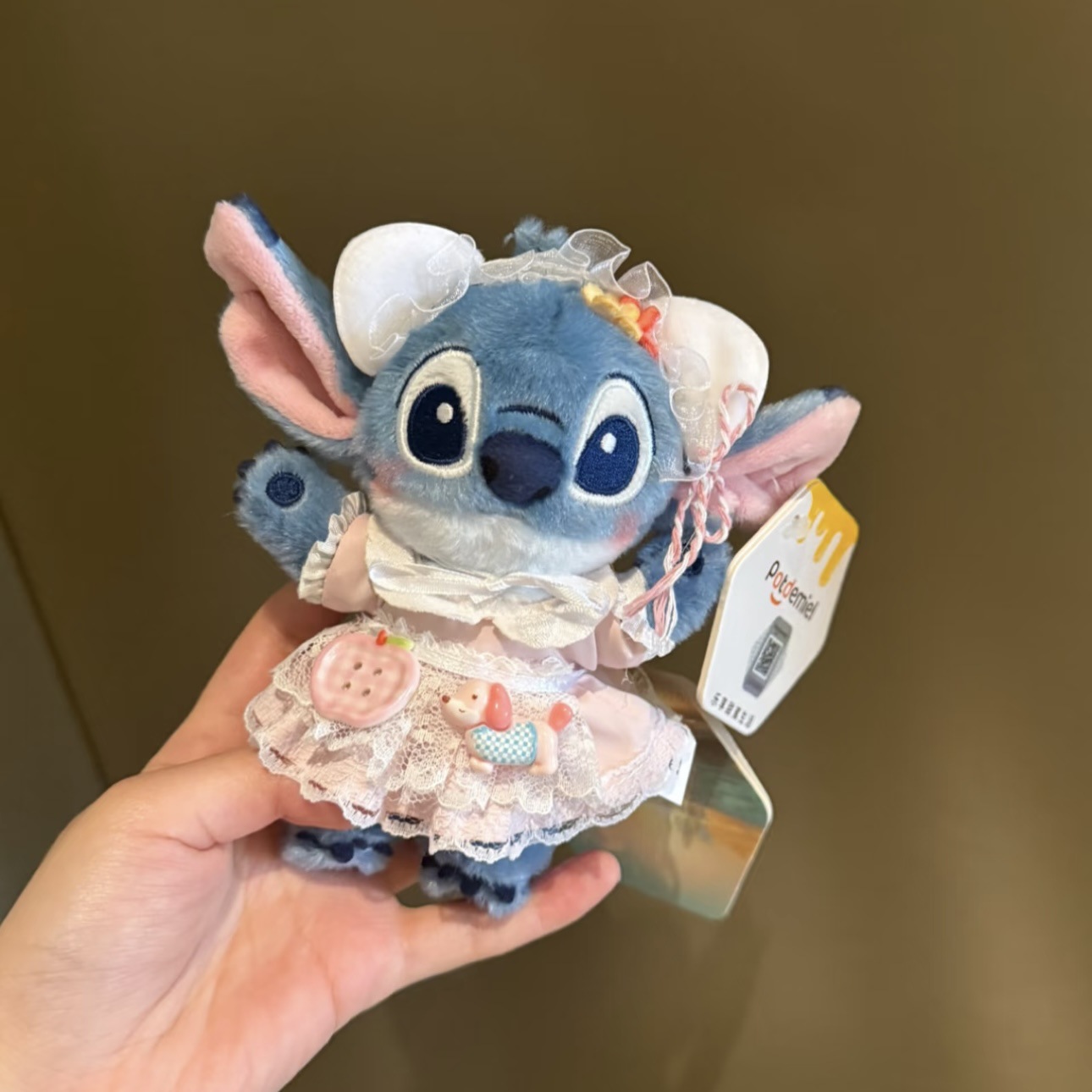 Genuino lindo Stitch Star Baby dibujos animados muñeco de peluche Stitch colgante llavero muñeca colgante regalo