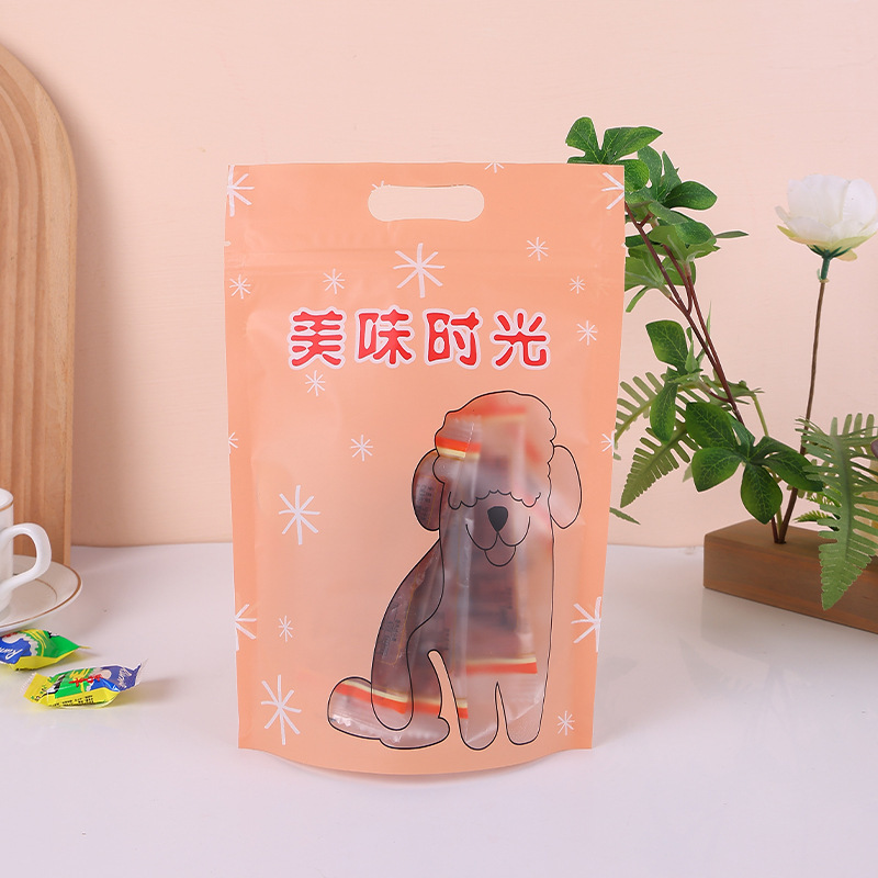 スポットプラスチック真空スナック複合袋食品グレードの包装袋ビスケットスノーフレーク透明自立ジップロック袋|undefined