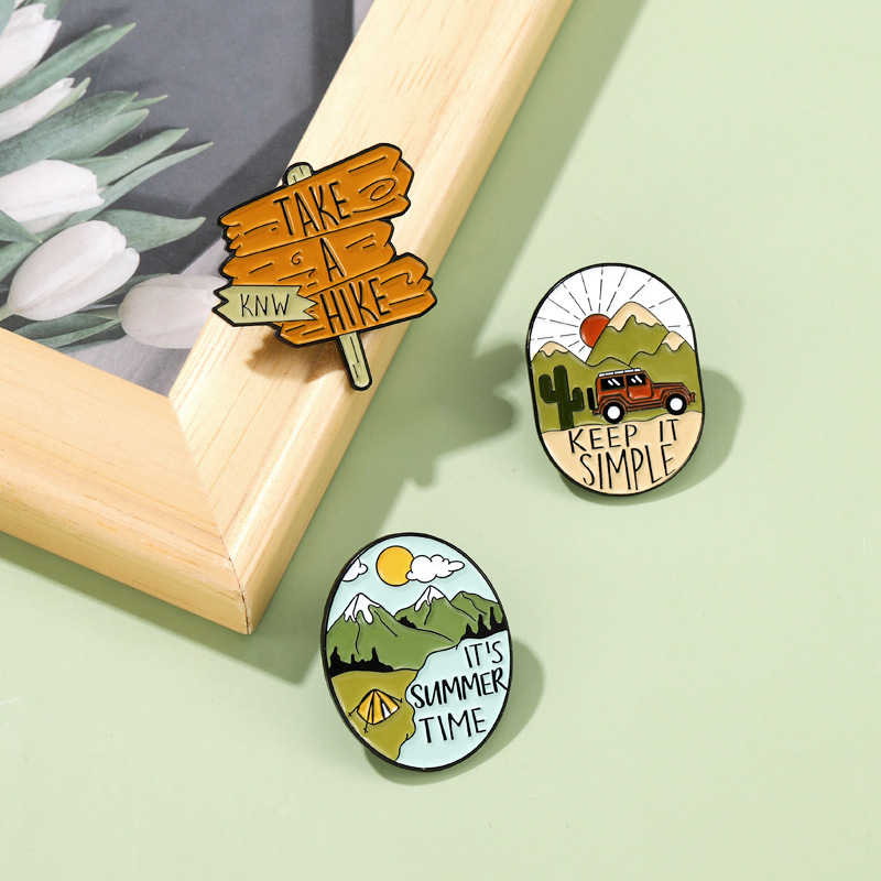 Plating Design French Style Pin Geometric Alloy Plating Unisex Brooches