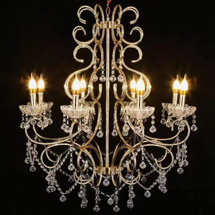 Diameter 0.8 meters high 0.87 meters weight 6.3kg golden wedding hall chandelier wedding chandelier iron lamp