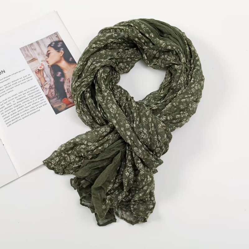 플로럴 플리츠 스타일 2 다크그린