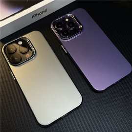 IMD双层彩银适用苹果15手机壳电镀镜头iPhone14promax高级13硬壳