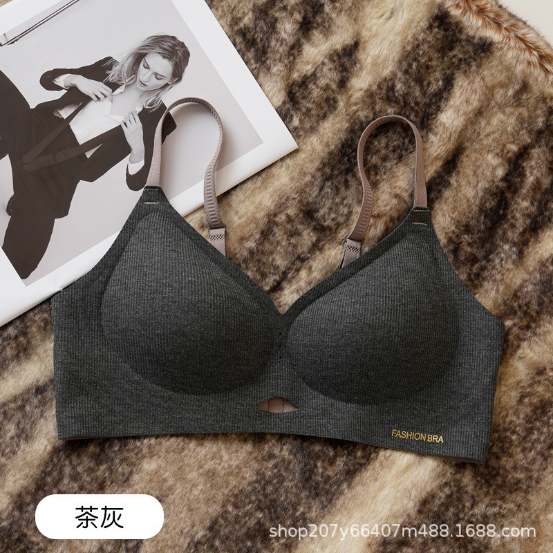 薄款无痕内衣女小胸聚拢乳胶杯软支撑提拉防下垂无钢圈文胸罩|undefined