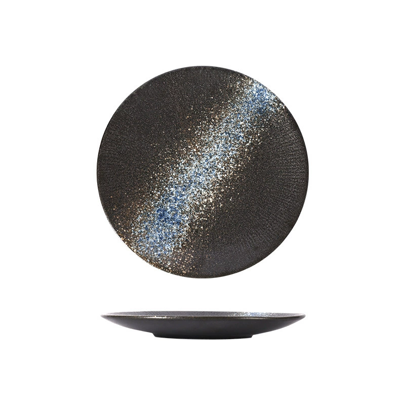 Japanese Ceramic Dinner Plate, 8–10 inch, Rustic Glaze Tableware