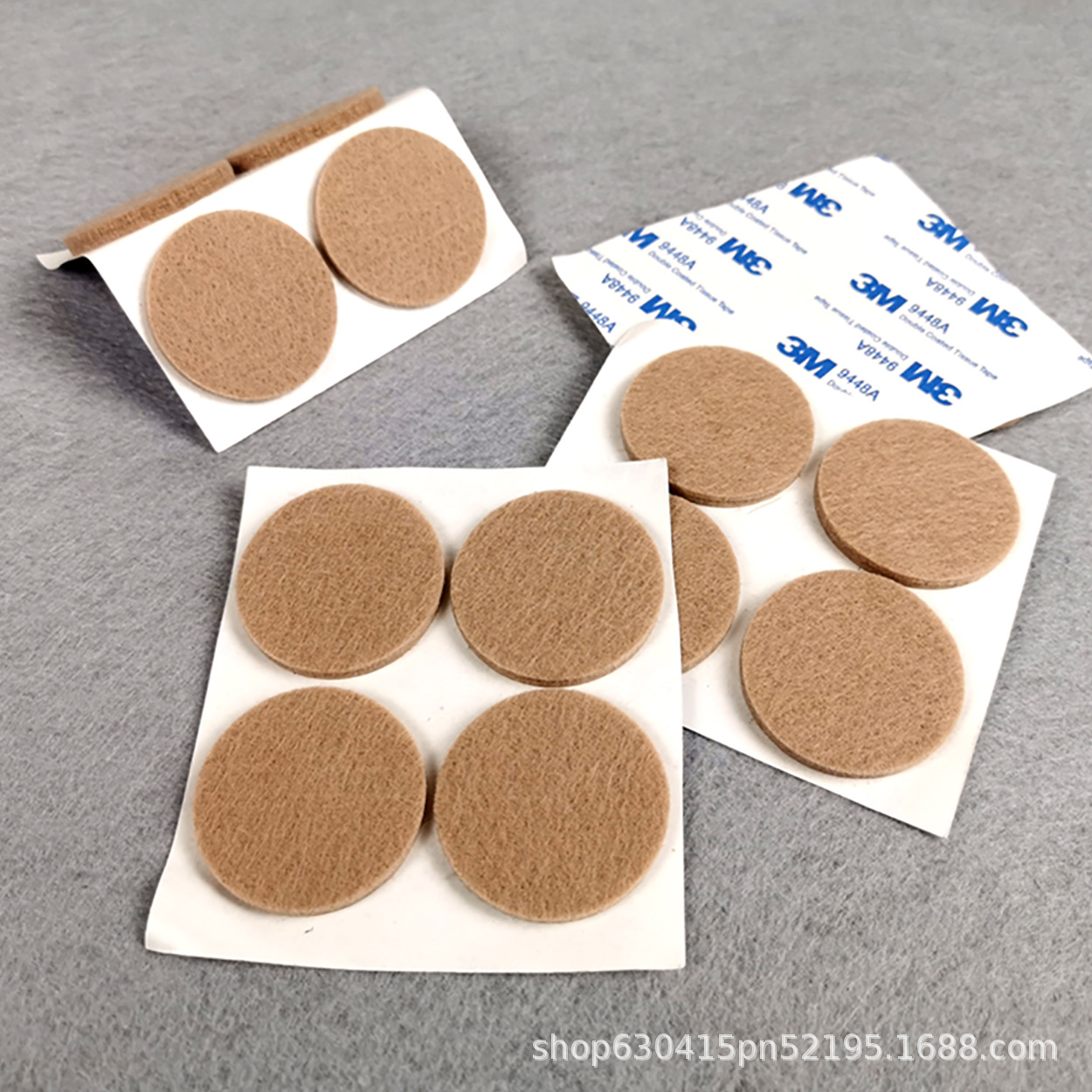 供应家具防滑毛毡防滑垫 自粘隔音毛毡圆形脚垫 毛毡密封垫圈