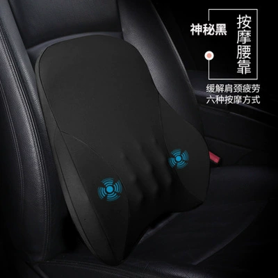 Car Seat Lumbar Support Neck | Waist support - massage-model-single-lumbar-support-mysterious-black