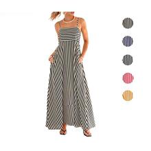 M 96423 Summer Striped Sleeves Dress ���Ƶ�������ȹ