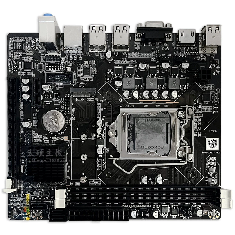 Материнская плата (Hongshuo) H61-1155, DDR3 двойной канал, LGA1155 Micro-ATX