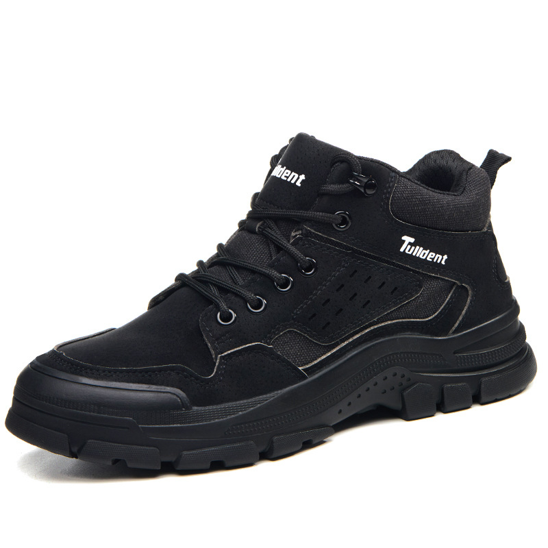 Zapatos de seguro laboral, botas cortas de punta de acero resistentes al desgaste anti-rotura y anti-perforación para hombres, protección de seguridad, zapatos de seguridad antiguos, herramientas de trabajo, botas anti-escaldado