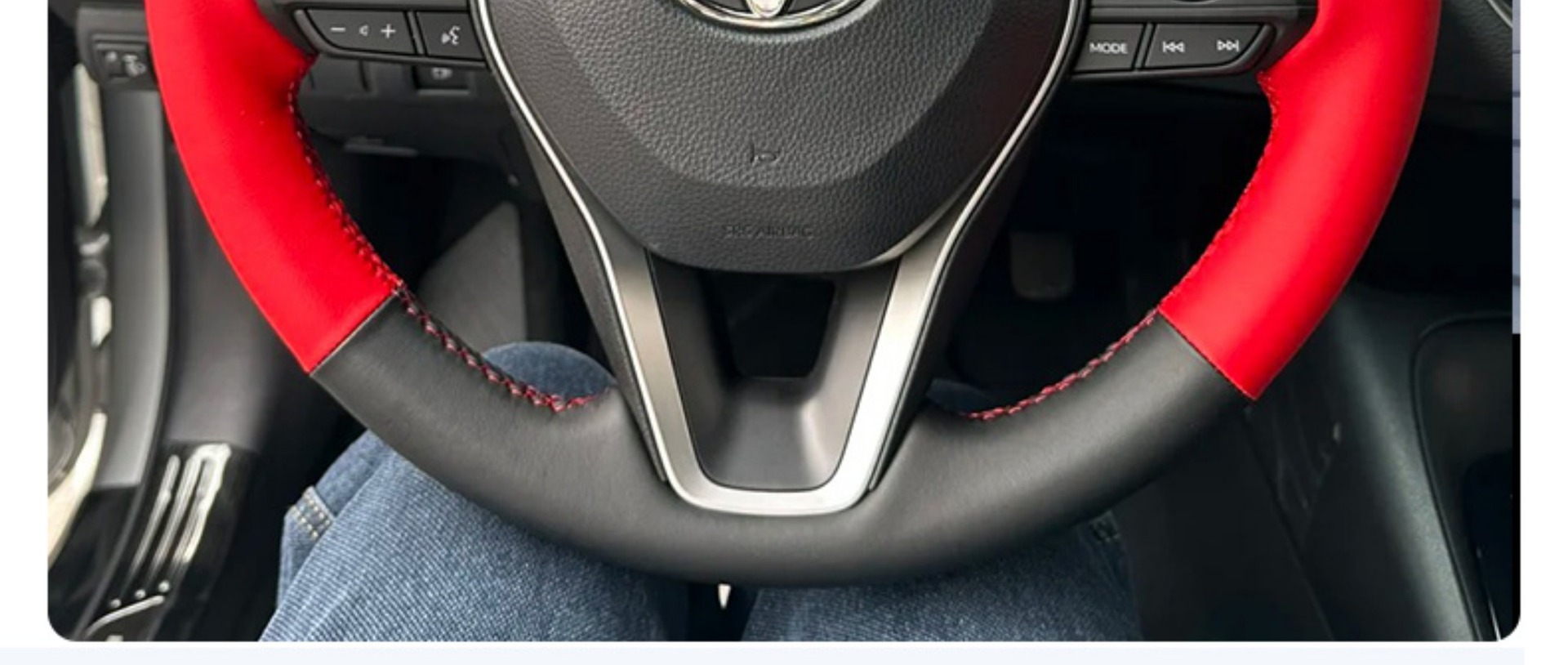 Special Toyota Corolla, Landa, Camry, Wildan, Asia Dragon, Senna Leather Hand-Stitched Steering Wheel Cover