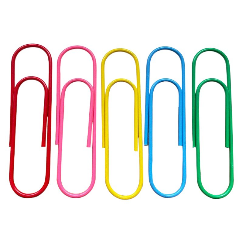 Цветная Скрепка 100 мм большая скрепка с пластиковым покрытием металлическая Скрепка 10 см очень большая Скрепка