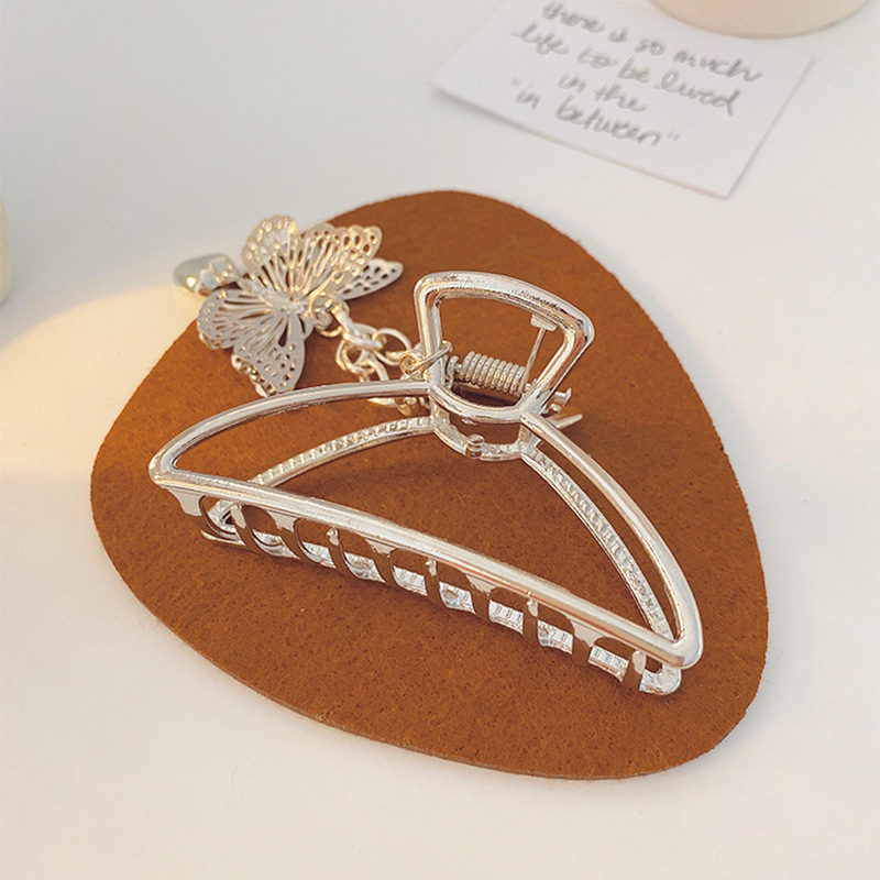 Celebridad de Internet 2024 Nueva Perla grande horquilla clip de pelo hembra Cabeza trasera horquilla tocado clip avanzado clip de tiburón