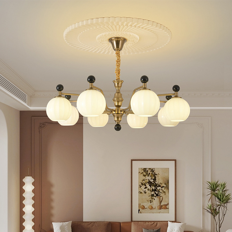 Lámpara de vela vintage americana lámpara de sala de estar lámpara principal atmósfera dormitorio comedor estilo francés medieval villa escalera lámpara