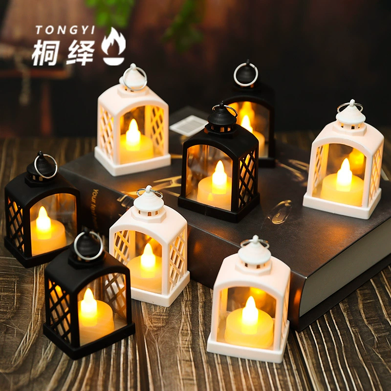 Электронные свечи Светодиодные огни Трансграничные Хэллоуин ветряные огни Рождественские подсвечники вечеринки атмосфера украшения украшения реквизит