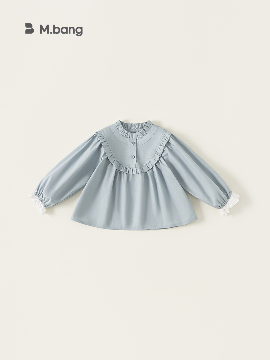 Youbao ropa para niños otoño nueva camisa para niñas camisa de manga larga para niños franceses camisa de manga larga para niñas top de manga larga para bebés